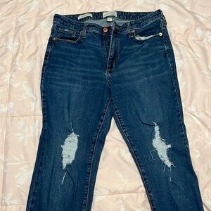 Slim Straight Distressed Jeans